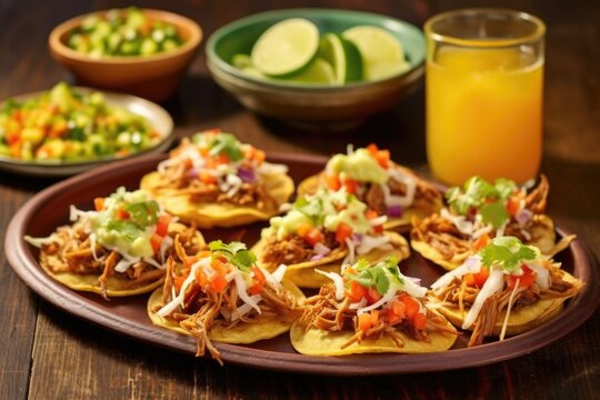 serving a plate of hot chalupas