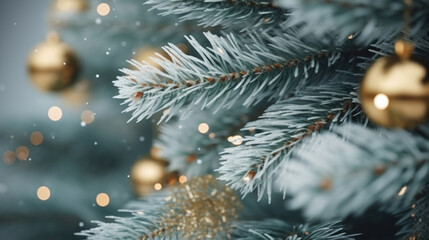 Fototapeta na wymiar Close up Christmas tree background
