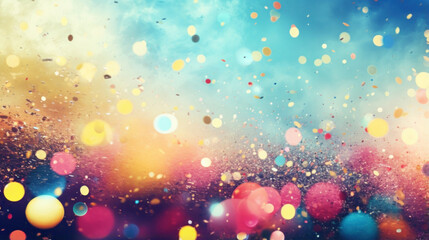 Obraz na płótnie Canvas Festive colorful background with confetti