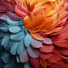 colored feathers wallpaper paintings illustrations postcards