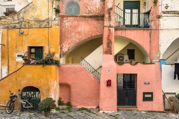 Typical Mediterranean house in Procida, Campania, Italy