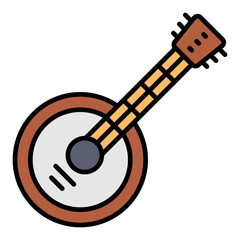 Naklejka premium Banjo Icon