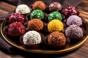 brazilian sweet candies brigadeiros for birthday celebrations
