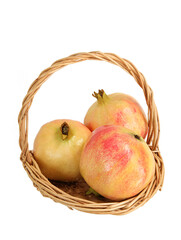 Fruit basket of information fruit pomegranate