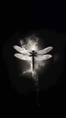 Photogram of a dragonfly - obrazy, fototapety, plakaty