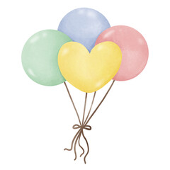Balloons watercolor