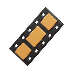 Film Strip icon 3d render illustration.	