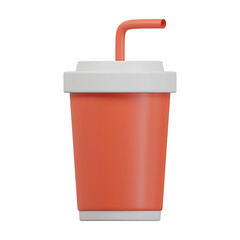 Soft Drink icon 3d render illustration.