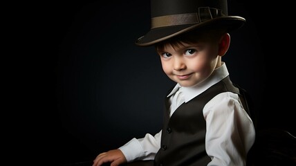 portrait of a boy in a hat