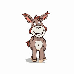 Donkey Jack hand-drawn illustration. Donkey Jack. Vector doodle style cartoon illustration