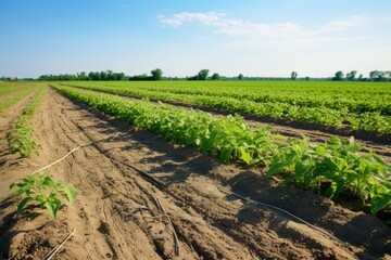 plantation of genetically modified crops replacing wild greenery