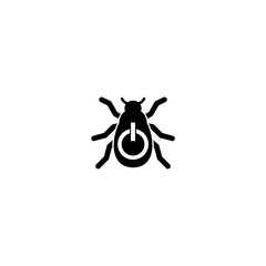 Bug stop logo isolated on white background