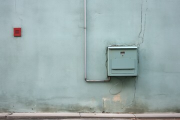 anti-theft alarm box mounted on a wall
