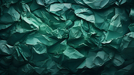Green crumbled paper background in textured design