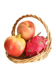 Fresh fruit in a fruit basket