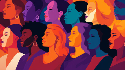 a group of women in two row