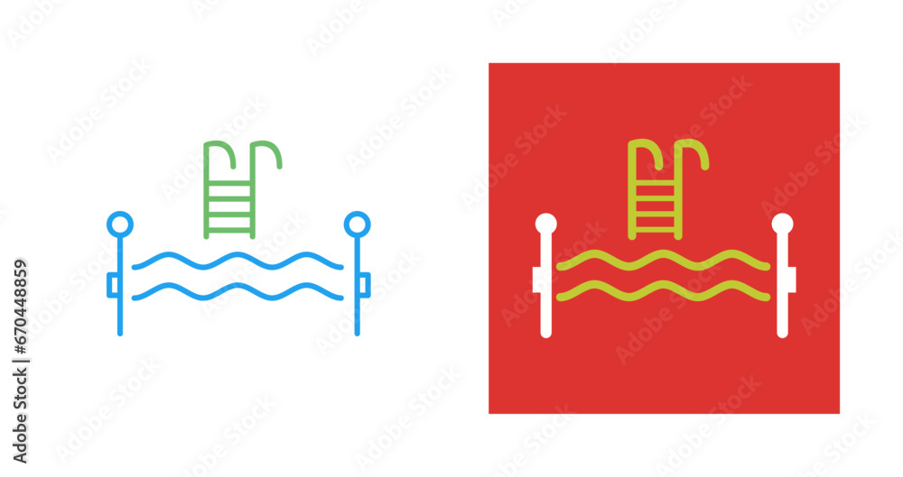 Canvas Prints swimming pool vector icon