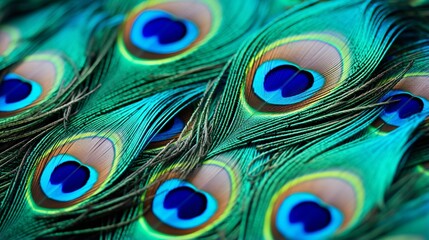 A close-up of a peacock feather, displaying a mesmerizing gradient of turquoise and emerald, like a jewel from nature.