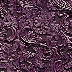 Seamless floral ornamental texture pattern, ai background