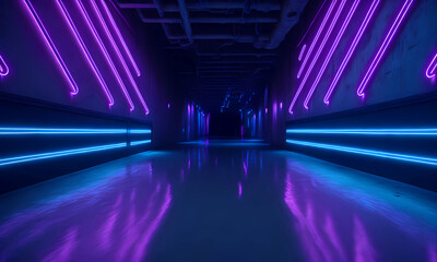 Neon Laser Glowing Cyber Sci_Fi Futuristic background