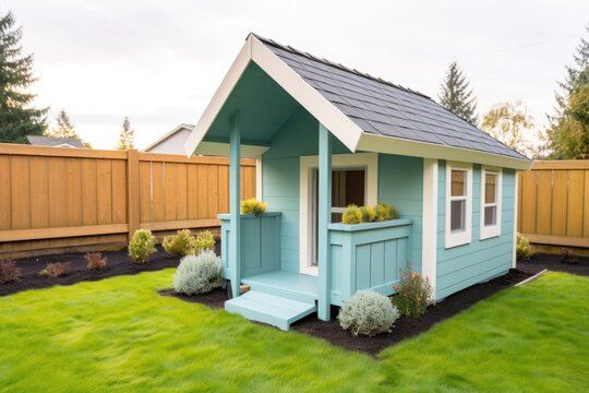 a pet house with a fresh coat of paint