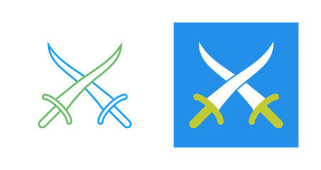 Sword Fighting Vector Icon