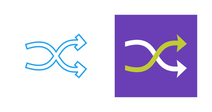 Shuffle Vector Icon