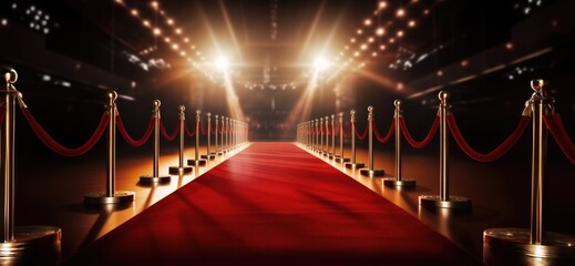 Red carpet going on stage