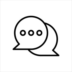 Bubble speech icon vector in trendy design on white background