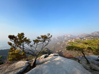 Korea's beautiful mountain scenery made of rocks