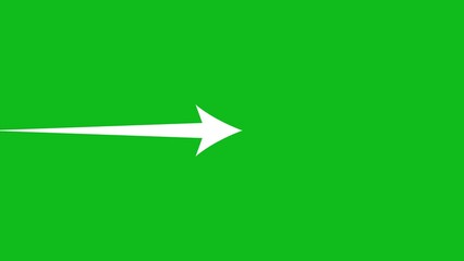 Animation of a simple black arrow extending on white background