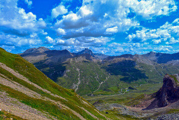 Fototapeta premium Die Samnaungruppe, Gebirgsgruppe in Graubünden, Schweiz