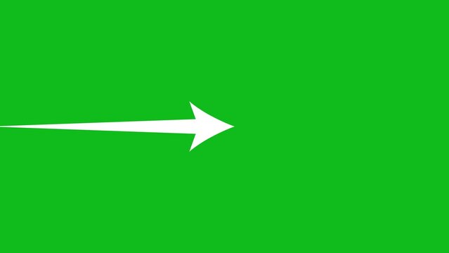 Animation of a simple black arrow extending on white background