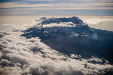 Mount Kilimanjaro from a plane