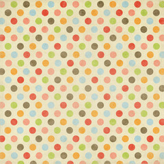 vintage background with colorful polka dot