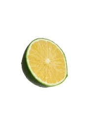 citrus slice isolated on white