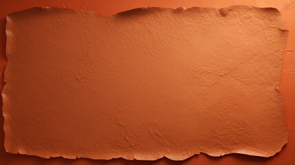 Blank terracotta paper poster texture, allowing viewers to explore its warm and inviting character.