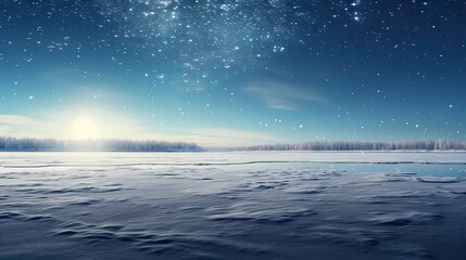 Fototapeta na wymiar Winter's grace, tranquil scene, snowy serenity, cold-weather beauty, serene winter landscape. Generated by AI.