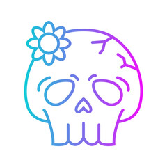 Skull Gradient Style in Design Icon