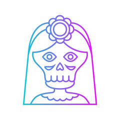 Woman Gradient Style in Design Icon