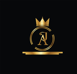 Luxury creative golden latter logo design 