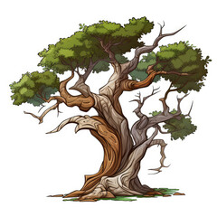 An old tree illustration 