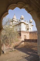 Obraz premium Jaswant Thada, White marble memorial built in the memory of Jaswant Singh II, Jodhpur, Rajasthan, India