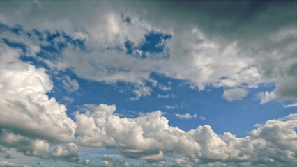 nice big clouds in the blue sky backdrop - photo of nature
