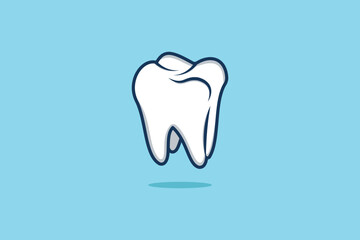 Tooth vector icon illustration. Healthcare and medical objects icon design concept. Dentist tooth object logo design.