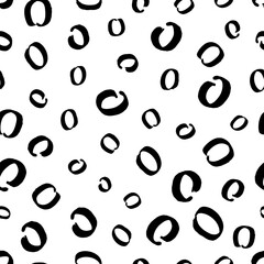 Seamless pattern with sketch circles shape
