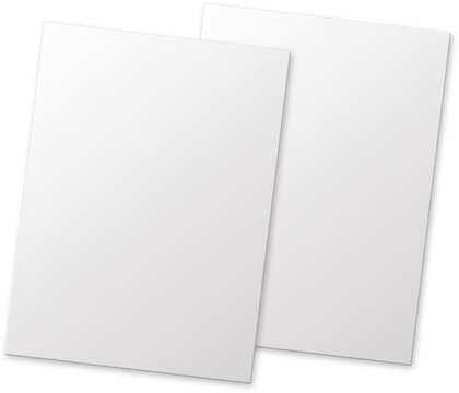 Close up view isolated of blank white paper.
