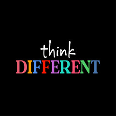 Think Different Typography T-Shirt Design, Motivational T-shirt Design, Inspirational Quote