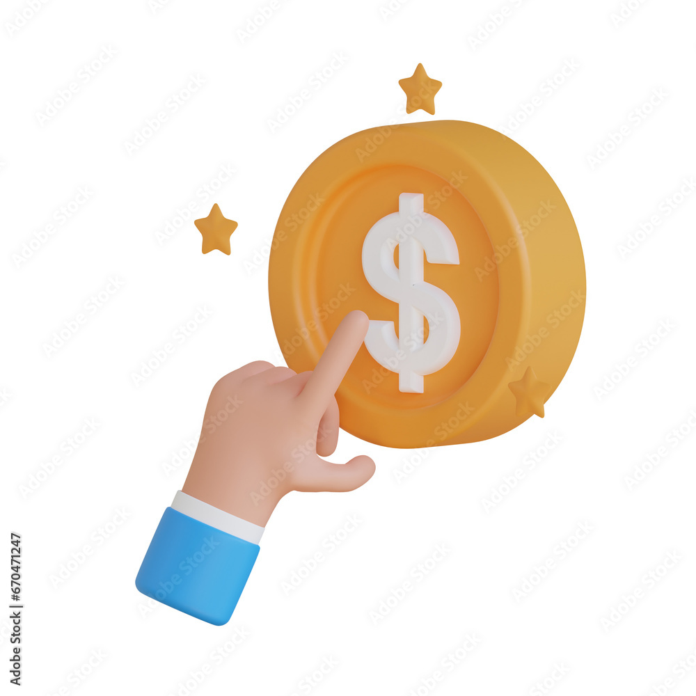 Poster 3d model of pay per click. pay per click design in 3d. 3d illustration, 3d element, 3d rendering. 3d