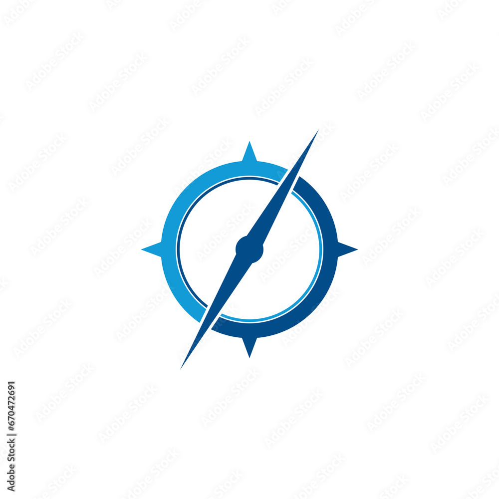 Sticker Compass logo icon isolated on transparent background